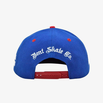 blue-red skate hat