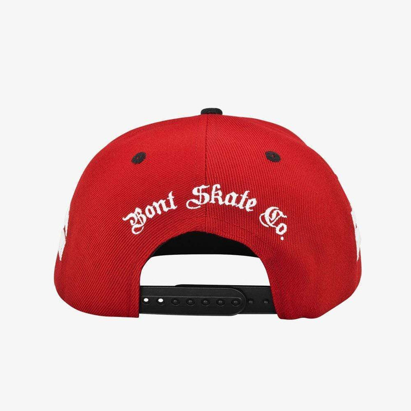 red-black roller skate hat