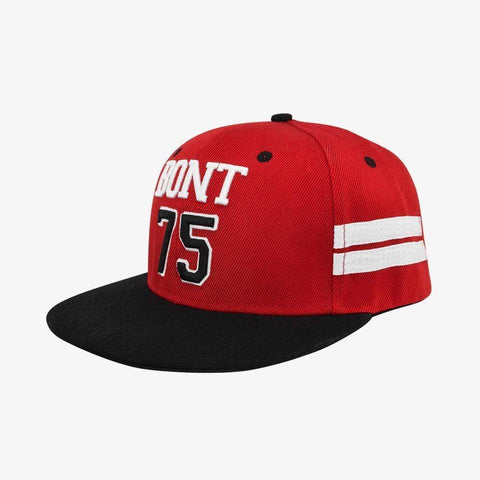 red-black skate cap