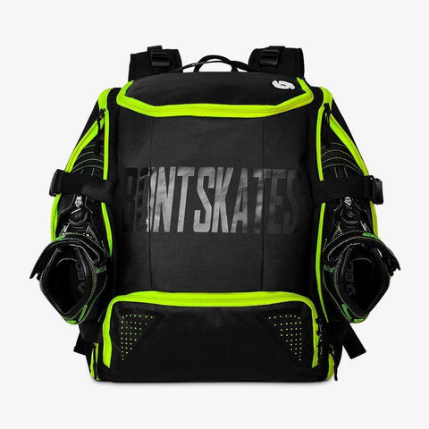 black-fluoro-yellow inline skate backpack