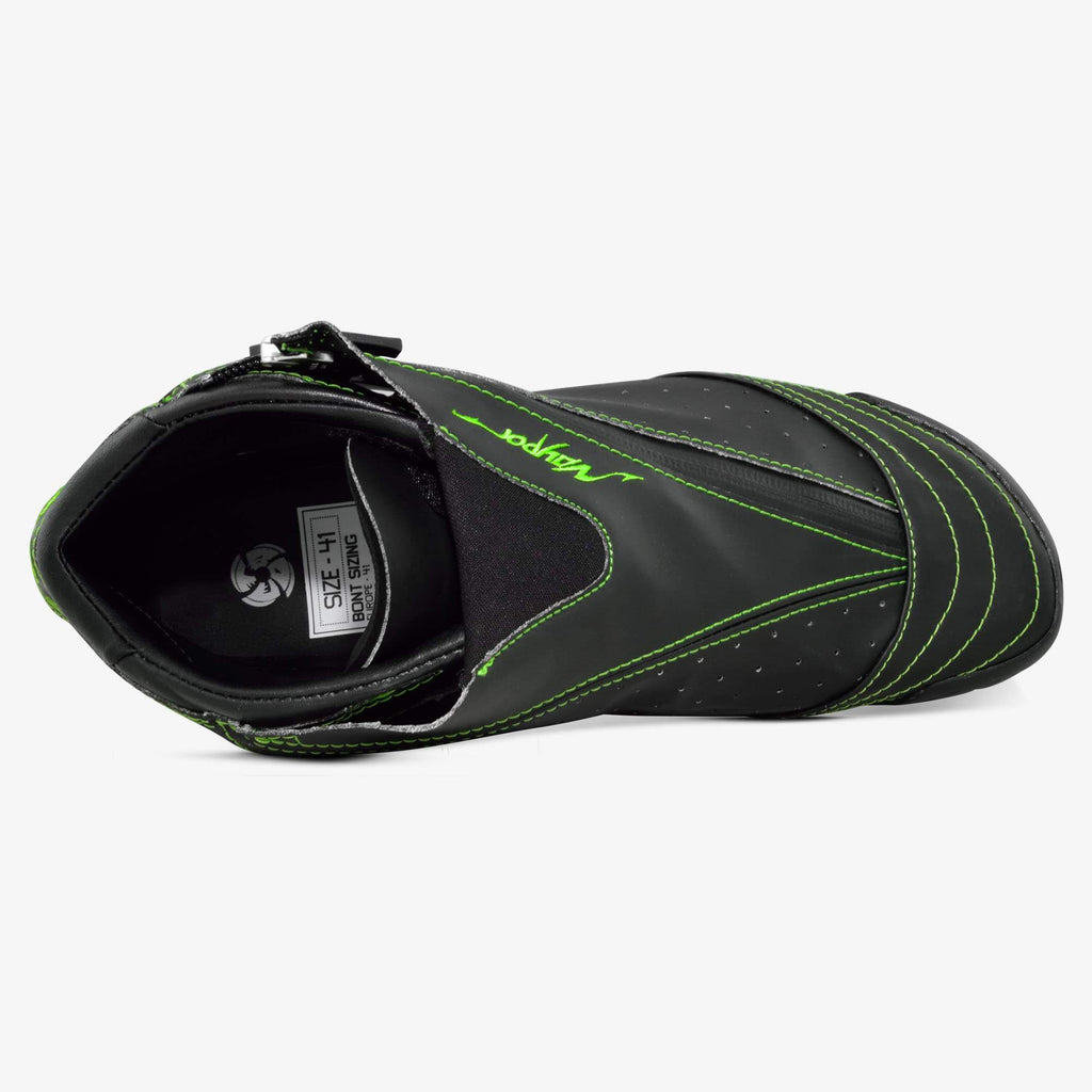 matte-black-totally-lime green rollerblades black