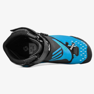 blue-black Bont racing skate