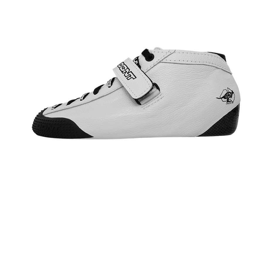 leather-white roller derby skate